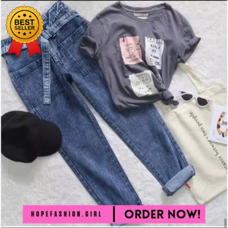 Amanda Jeans / Amanda Pants / Celana Amanda / Celana Jeans Wanita ; hopefashion.girl