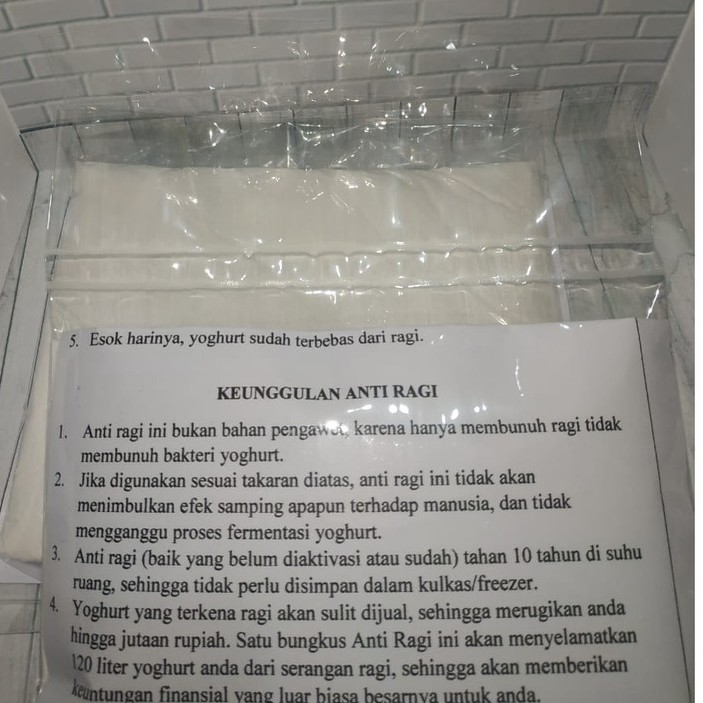 

Anti Ragi Yogurt (Bahan Tambahan Yogurt)
