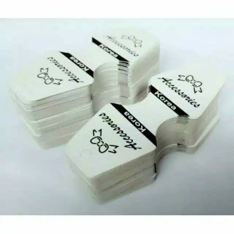 

KERTAS LABEL KOREA GANTUNGAN AKSESORIS PENJEPIT PLASTIK 100PCS