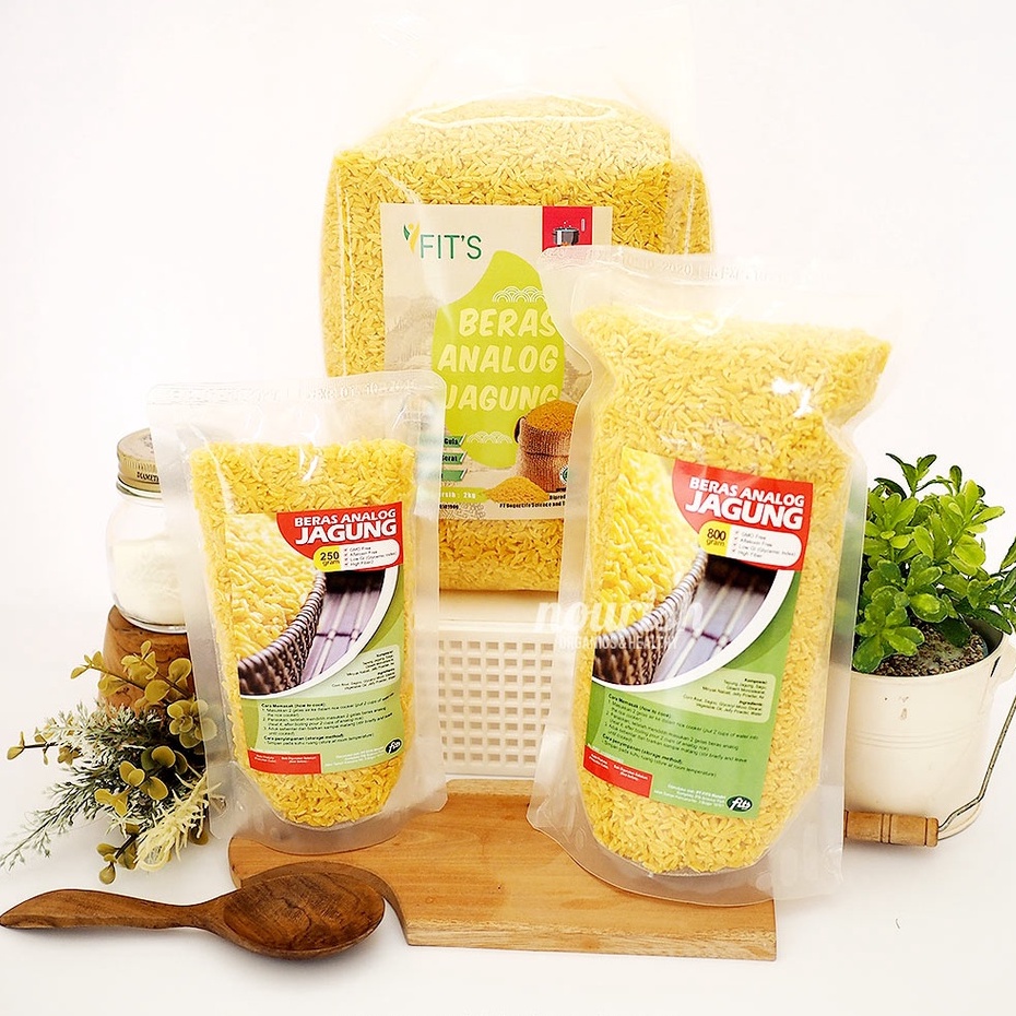 Fits Mandiri, Beras Analog Jagung NON GMO 2kg