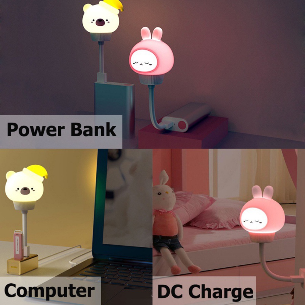 Lampu Meja Led USB Motif Kartun Lucu Dengan Remote Control Untuk Kamar Tidur