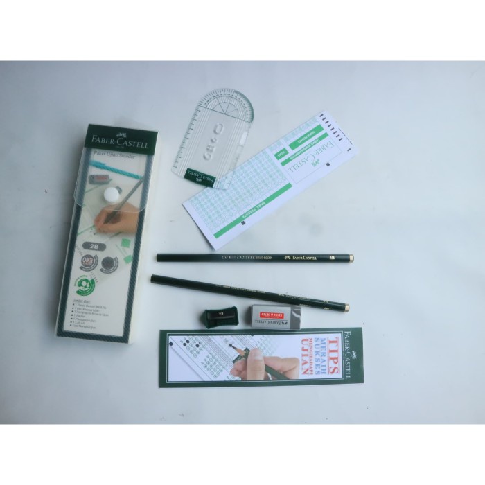 

(TERLARIS) PAKET UJIAN FABER CASTELL/1SET/PENSIL/PENGHAPUS/TEMPAT ALAT TULIS