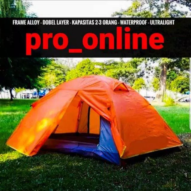 Tenda Camping Dobel Layer - Kapasitas 2-3 orang Merek Compass Waterproof Ultralight Kemping Outdoor