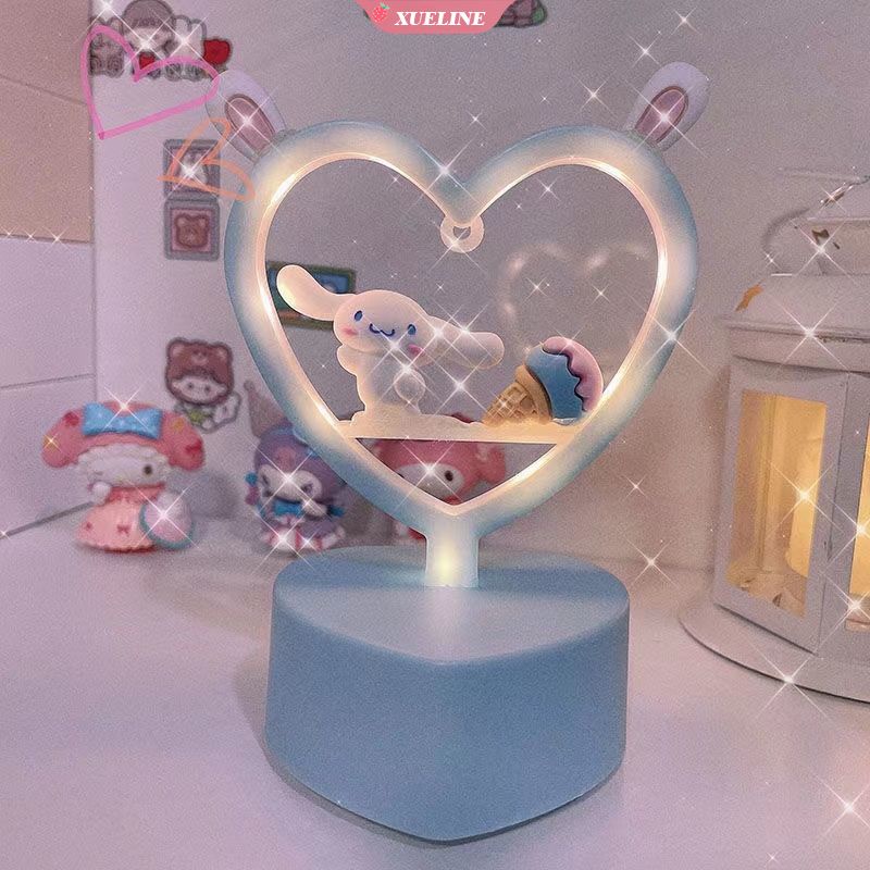 Sanriod Lampu Meja Led Model Anime Mymelody Kuromi Cinnamoroll Kitty Romantis Untuk Kamar Tidur Anak