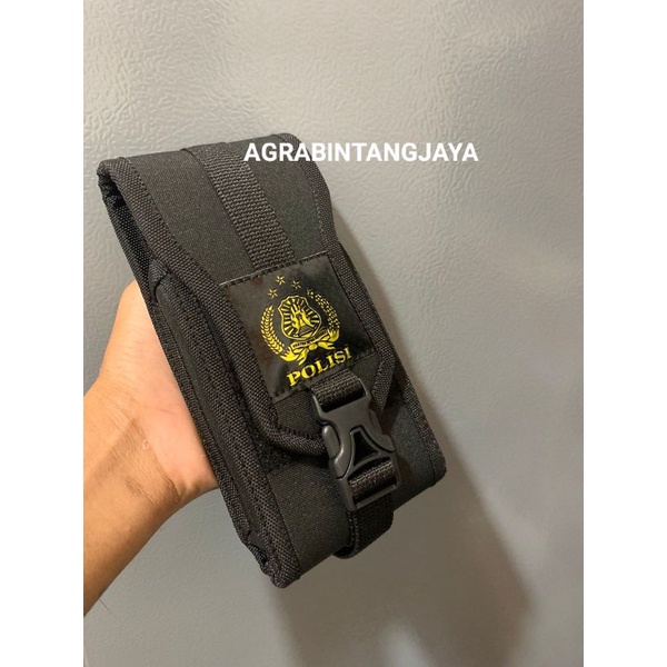 pouch hp logo polisi sarung hp tactical logo polisi tempat handphone pinggang logo polisi terbaru sa