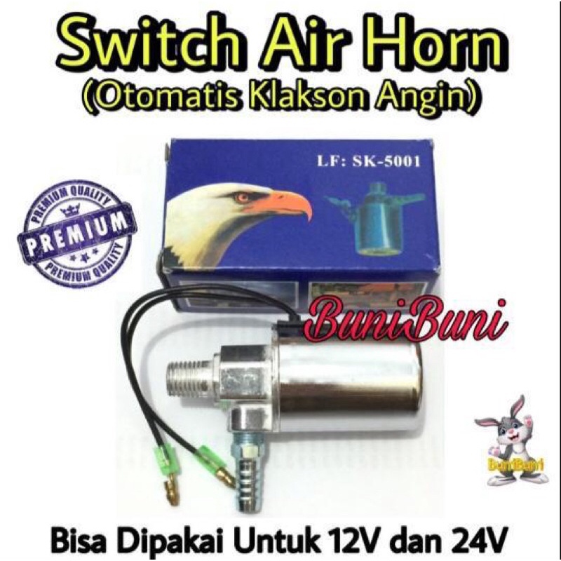 Switch Air Horn / Otomatis Switch Klakson Angin Universal Untuk Mobil 12 Volt &amp; Truk 24 Volt Kualitas Terbaik