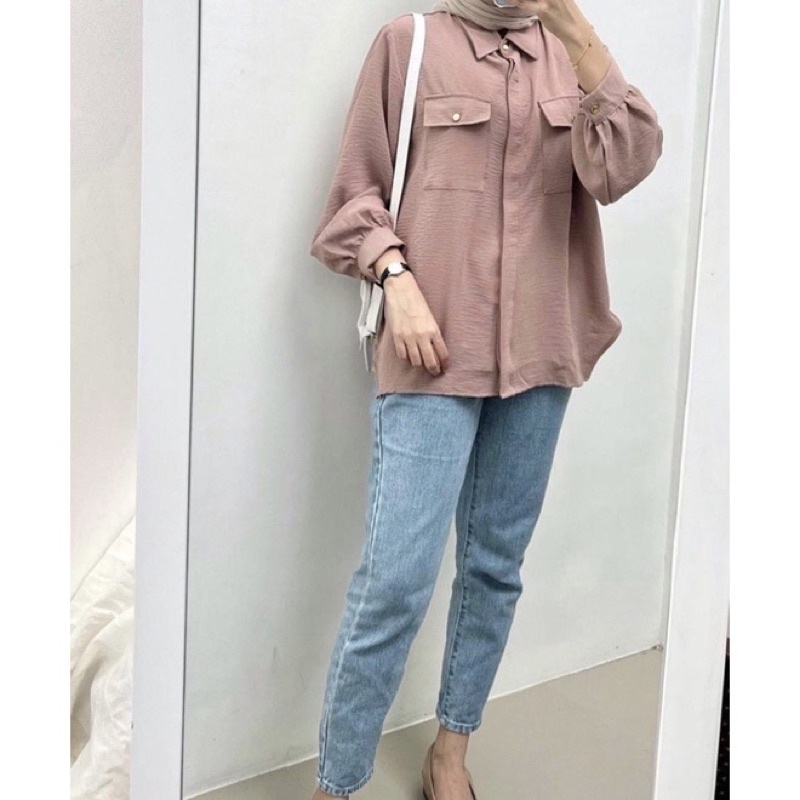 JENNY BLOUSE CRINKLE AIRFLOW / BLOUSE FORMAL WANITA