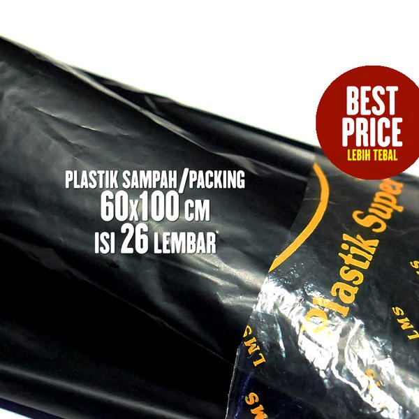 

Unik plastik sampah atau packing besar 60x100cm TEBAL ekonomis - isi 26 lembar Diskon