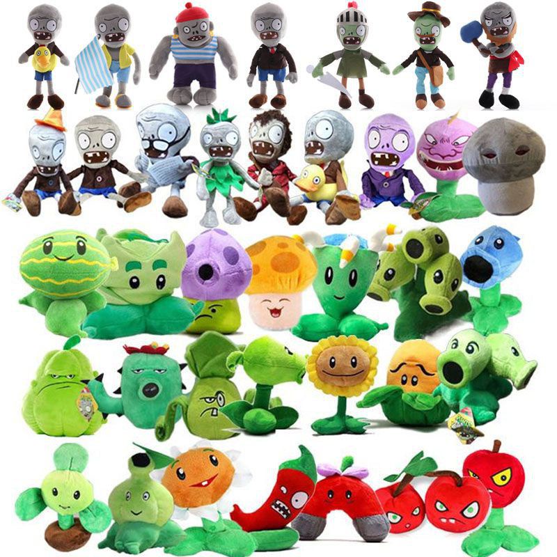 Mainan Boneka Stuffed Plush Plants vs Zombies Ukuran Plants Stuffed Plush Toys Doll for Kids Gifts