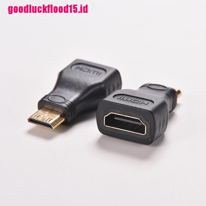 {LUCKID}1PC For HDTV Mini HDMI Type C Male to HDMI Type A Female Adapter Connector