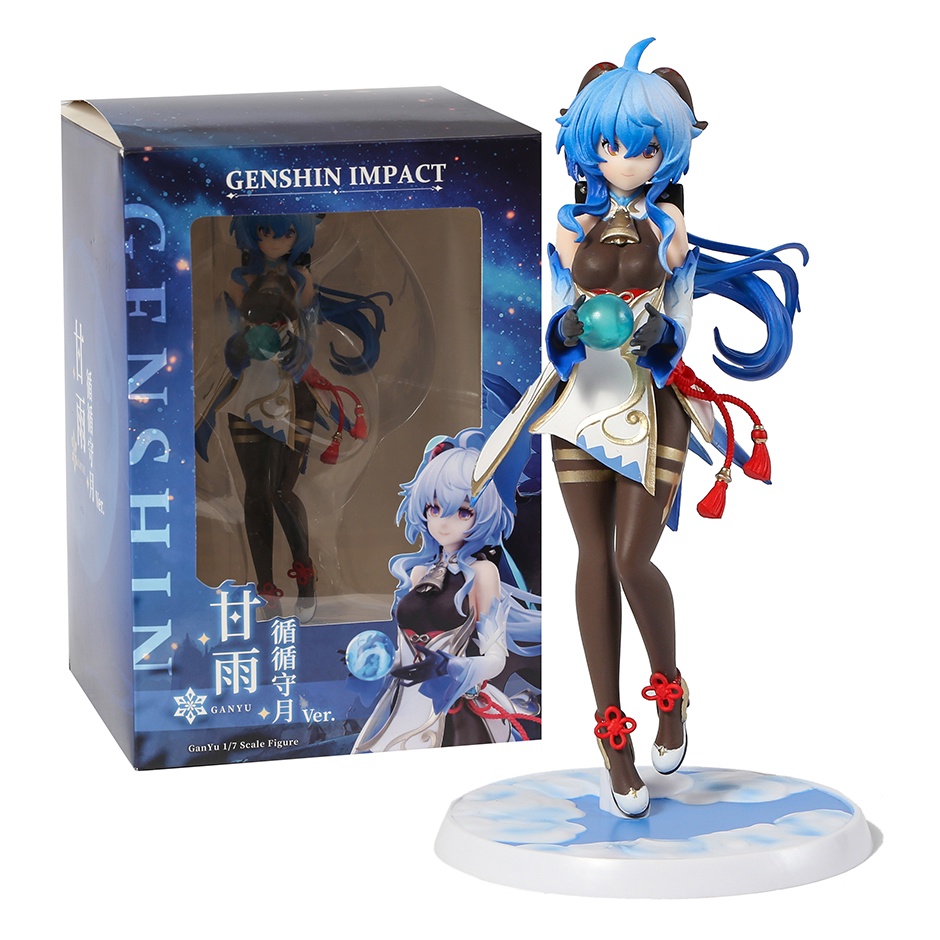 Liyue Ganyu Action Figure Game Genshin Impact Bahan PVC Ukuran 23cm