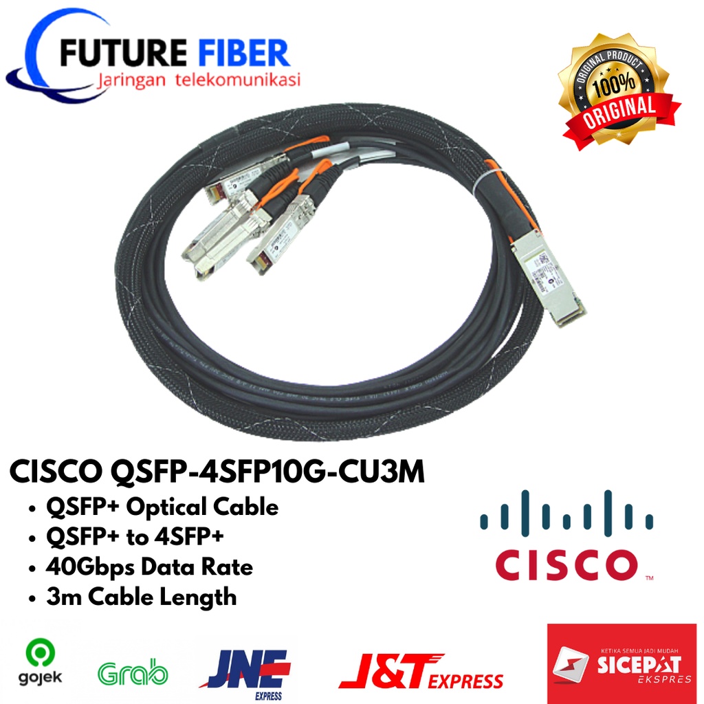 CISCO QSFP-4SFP10G-CU3M QSFP Optical Cable