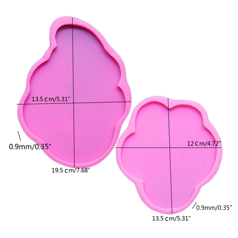 SIY  Irregular Clouds Coaster Mold Glossy Cup Mat Silicone Mould for DIY Jewelry