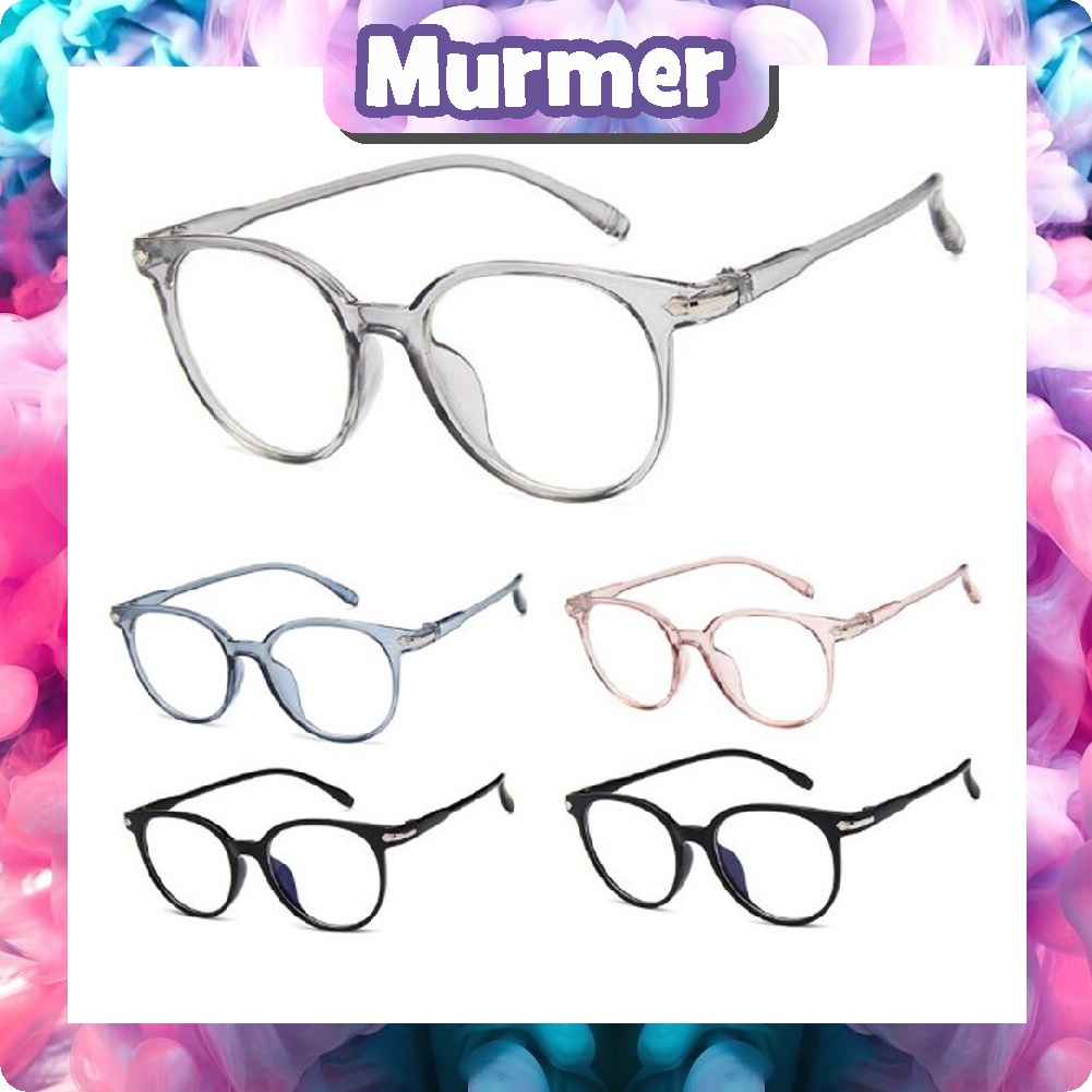 MurmerOfficial R087 Kacamata Lensa Transparan Fashion Wanita Pria Frame Sunglasses Anti Radiasi