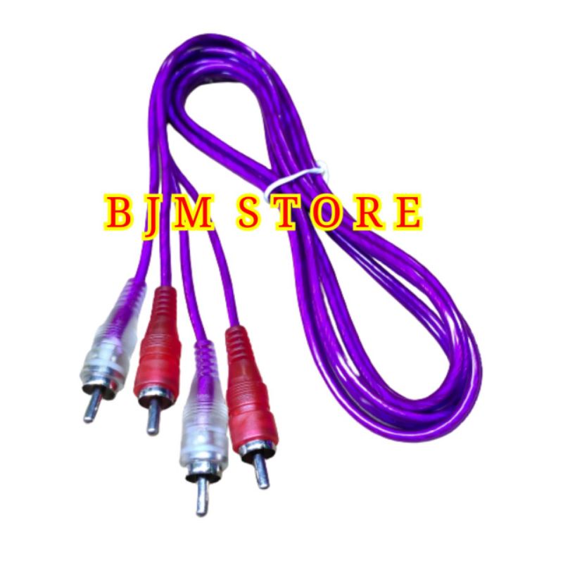 Kabel RCA 2-2 Audio Transparan ( Kabel RCA 2R /1.5M )