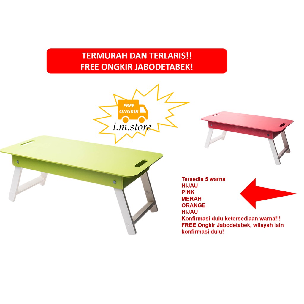 HOT PROMO Meja Lipat Laptop Lesehan Belajar anak HOT PROMO Meja Lipat Laptop Lesehan Belajar anak