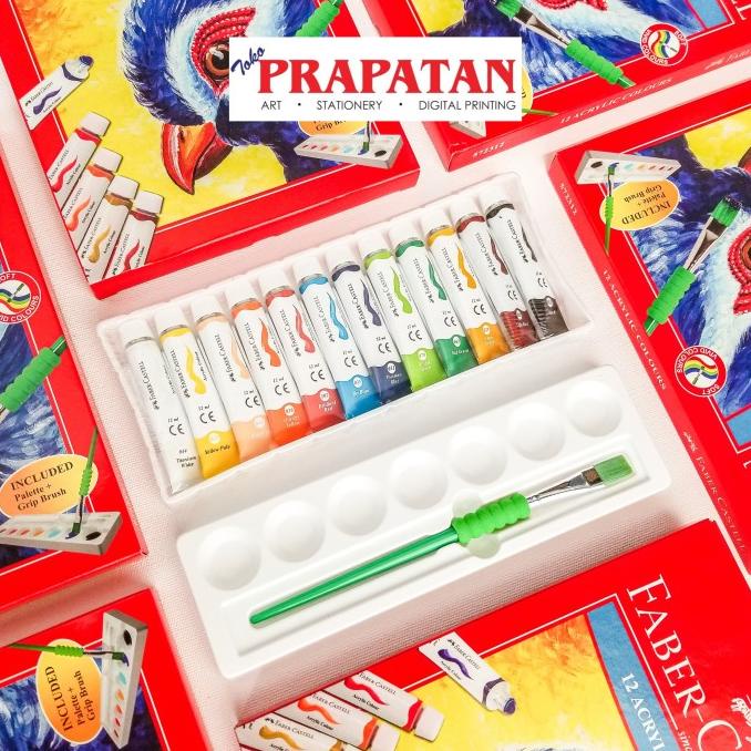 

TERBARUU!! Faber Castell Acrylic Colours set 12 Warna / Cat Akrilik set TERLARIS