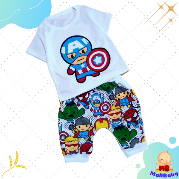 CUCI GUDANG - JUAL RUGI!! Baju Anak Bayi Laki Laki Perempuan 6 Bulan 1 2 Tahun Terlaris Setelan Bayi Harian Doraemon Banyak Motif