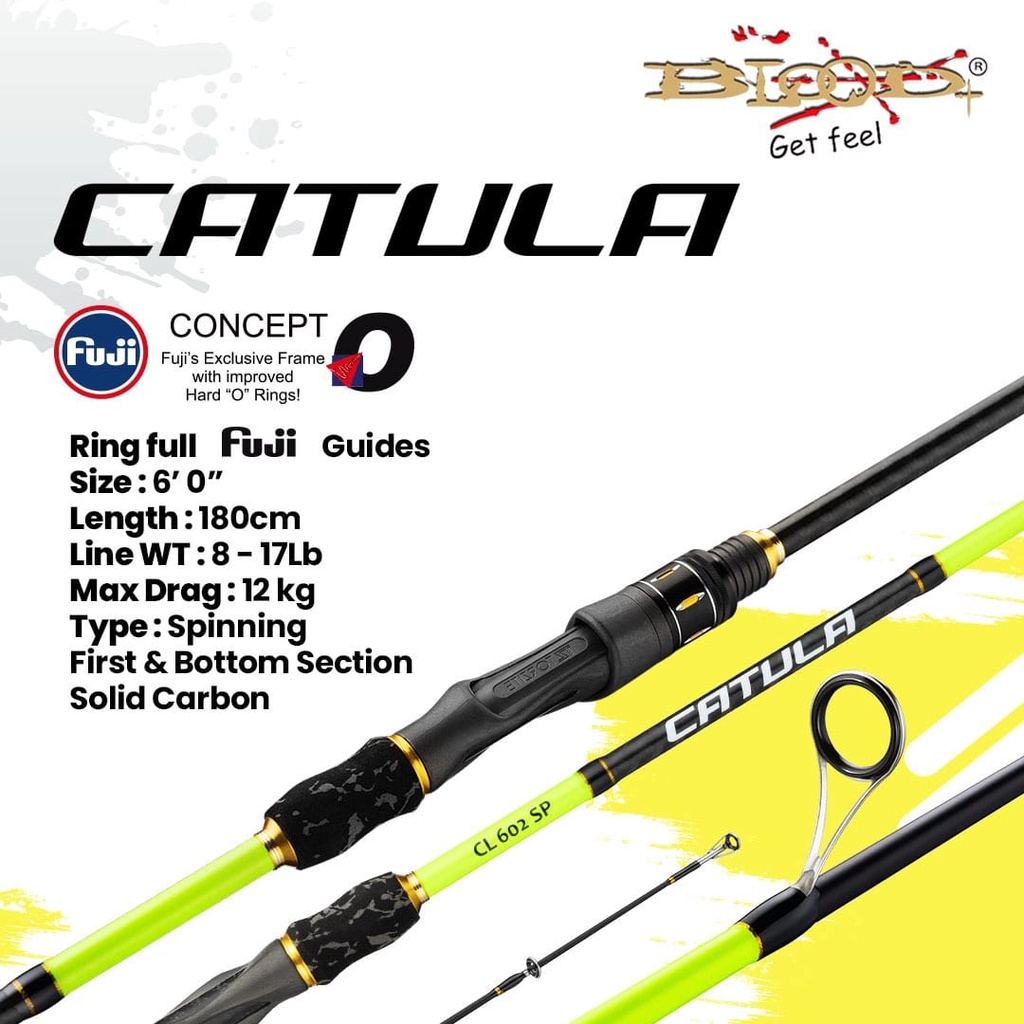 Rod SPINNING BLOOD CATULA 602 / 180cm (Line Test 8-17lbs)