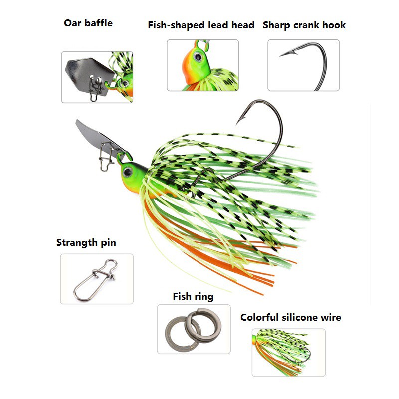 SYFishing 1Pcs Spoon Umpan Pancing 10g/14g Fishing Lure Buzz Sequin Swimbait Bass Wobbler Sinking Lead Jig Bait Jigging Hard Artificial Fishing Tackle