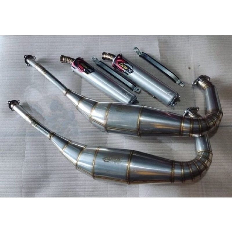 knalpot creampie ninja 2tak R SS RR ns2 STAINLES ORIGINAL