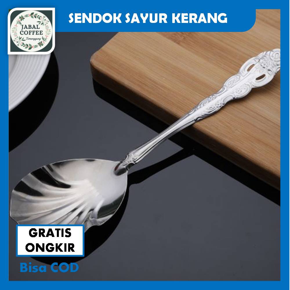 Sendok Sayur Model Kerang / Centong Sayur Kerang Stainless Steel / Sendok Kerang J143