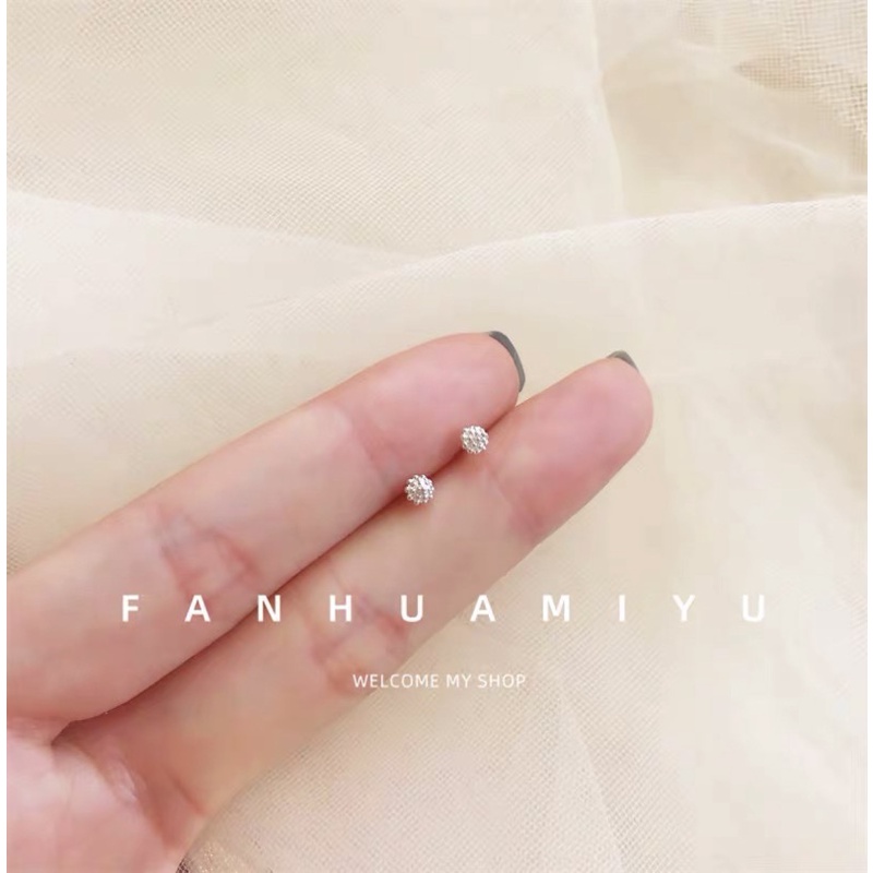 Anting Tusuk Mini Korea Lucu Imut Silver Minimalis Simple Untuk Wanita Fashion Aksesoris Dalika