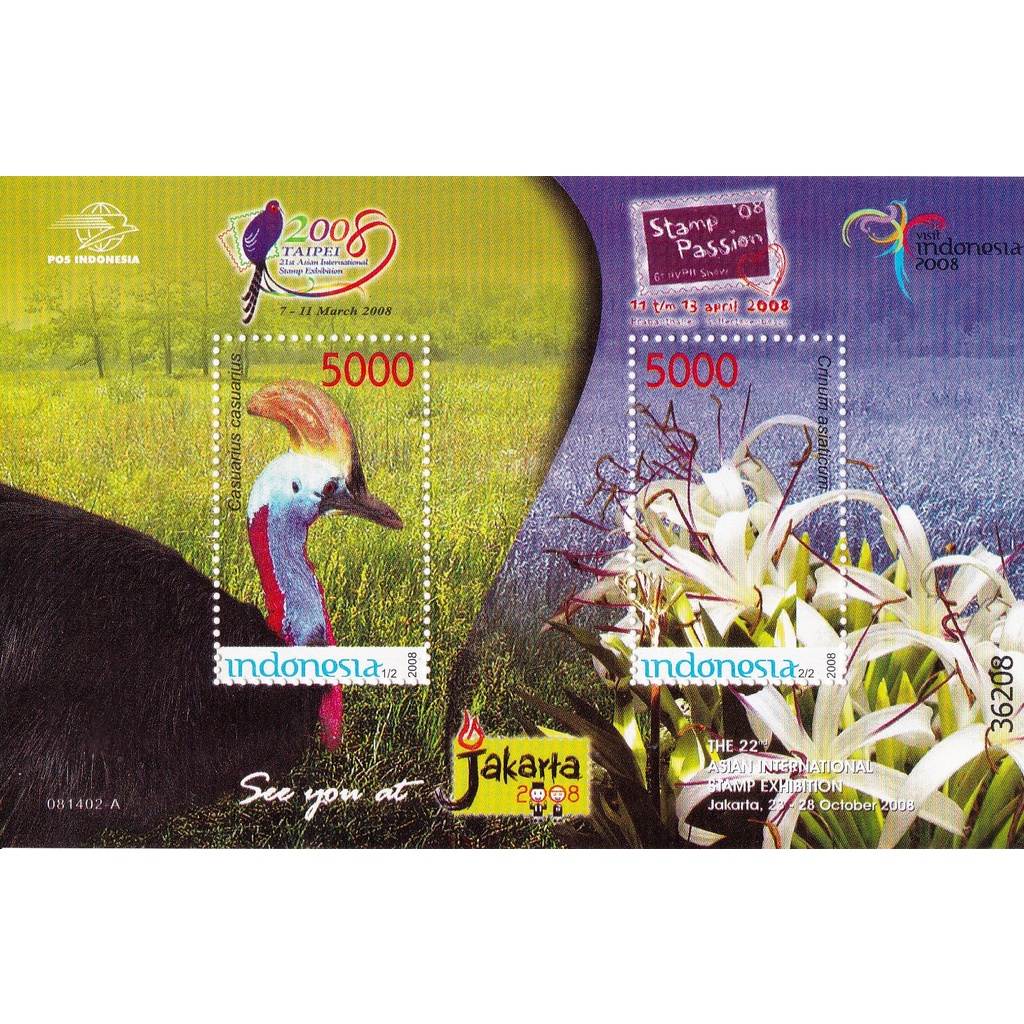 

Perangko Indonesia 2008 Kus kus Flora Fauna Souvenir Sheet MNH
