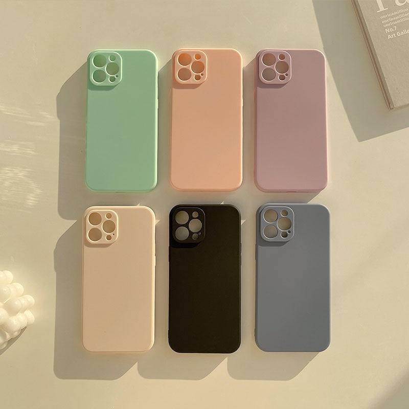 Case Pelindung Lensa Warna Hijau Mint Matcha Tahan Banting Untuk iPhone 13 12 11 Pro MAX Mini X XS MAX XR SE 2020 2022 6 6S 7 8 Plus