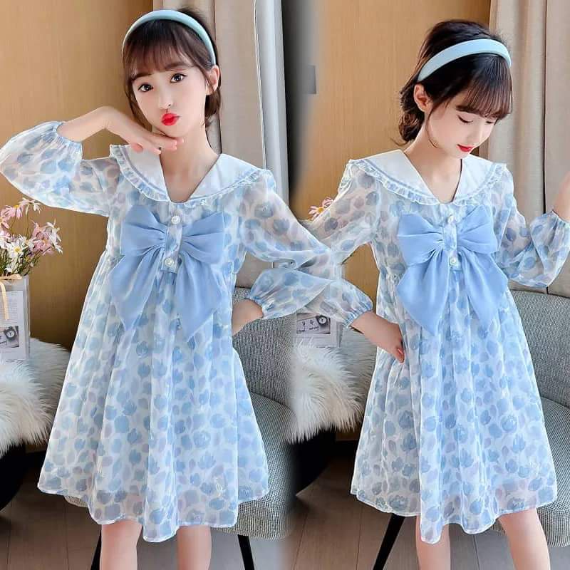 Dress Anak Perempuan Ribbon Full Flower