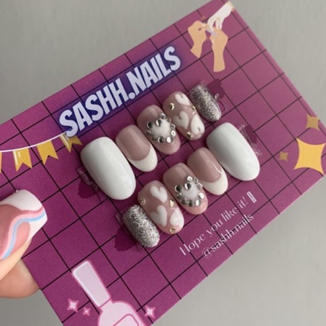White Wedding Nails