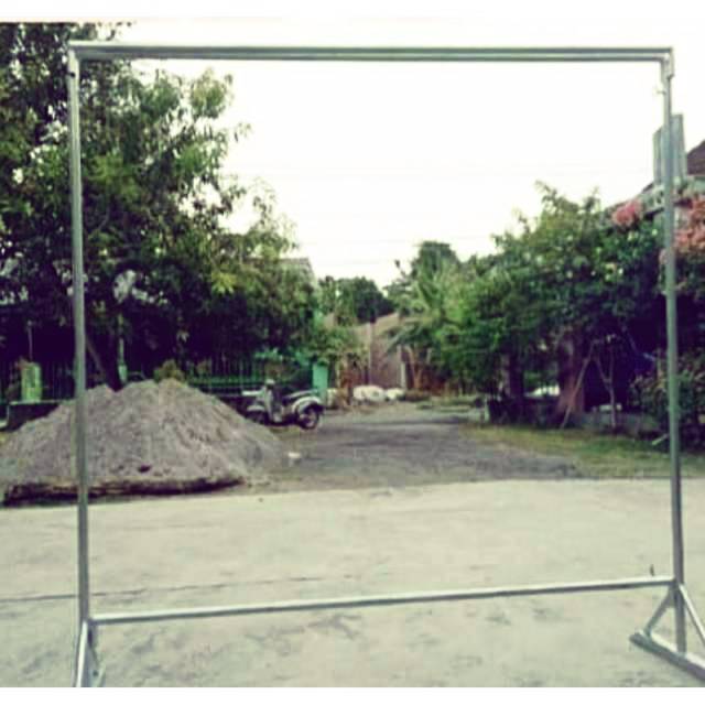 Tiang bunga gawang bunga dekorasi ukuran 4x3m 2 Layer Tiang bunga gawang bunga dekorasi ukuran 4x3m 2 Layer