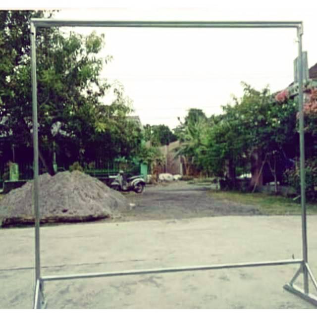 Tiang bunga gawang bunga dekorasi  ukuran  4x3m 2 Layer 