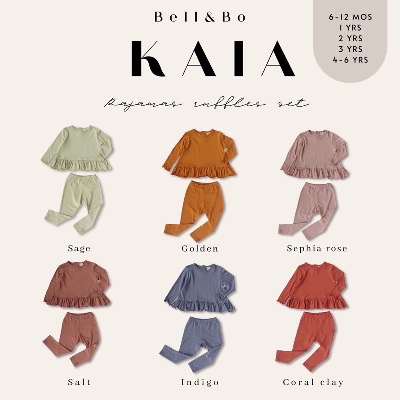 Bell&boo KAIA set / piyama anak perempuan