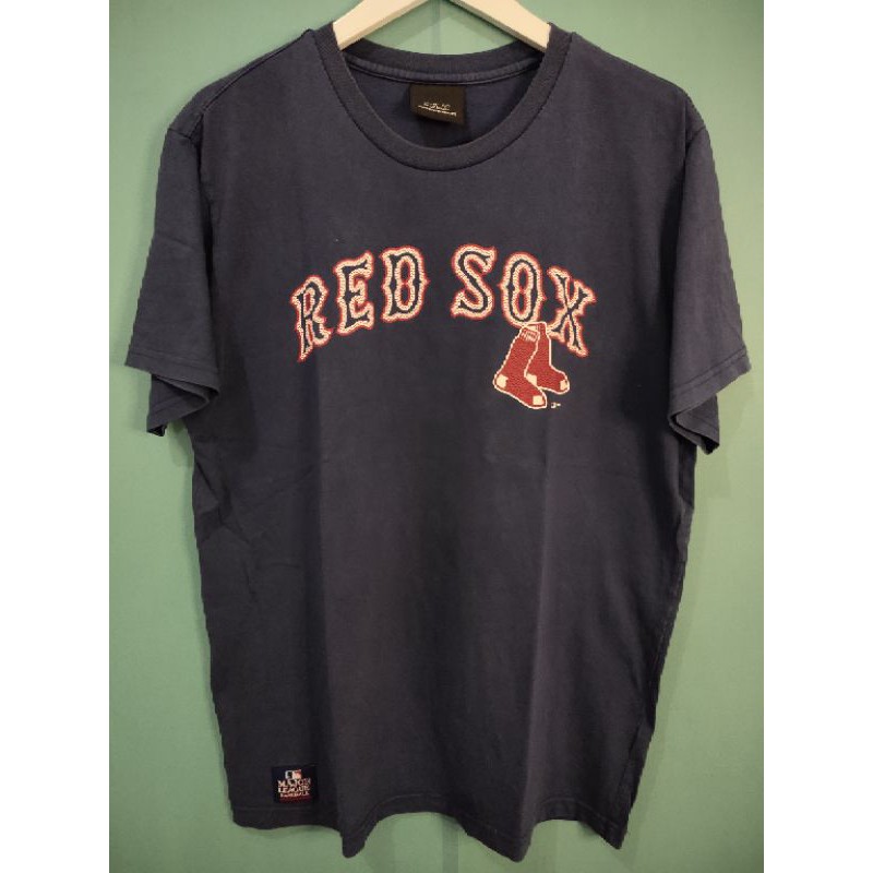kaos mlb red sox second / preloved