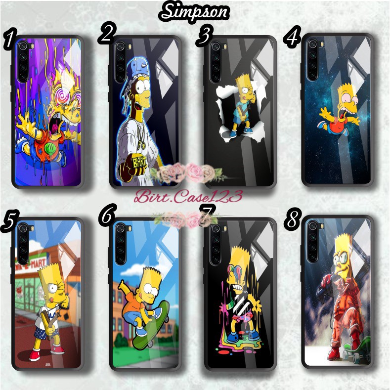 BC Case softcase silikon Gambar SIMPSON back case glass oppo samsung vivo xiaomi realme iphone etc