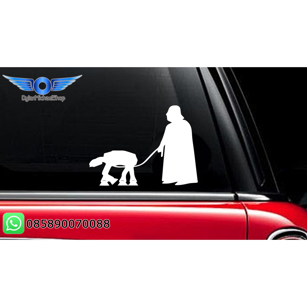 Stiker Mobil Darth Vader pet Robot AT-AT Star Wars Sticker Car Decal