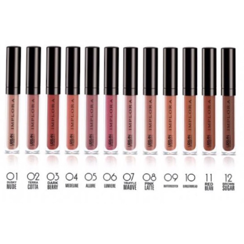 IMPLORA URBAN MATTE LIPCREAM NO 1-20 ORIGINAL BPOM / LIPCREAM IMPLORA TERLARIS