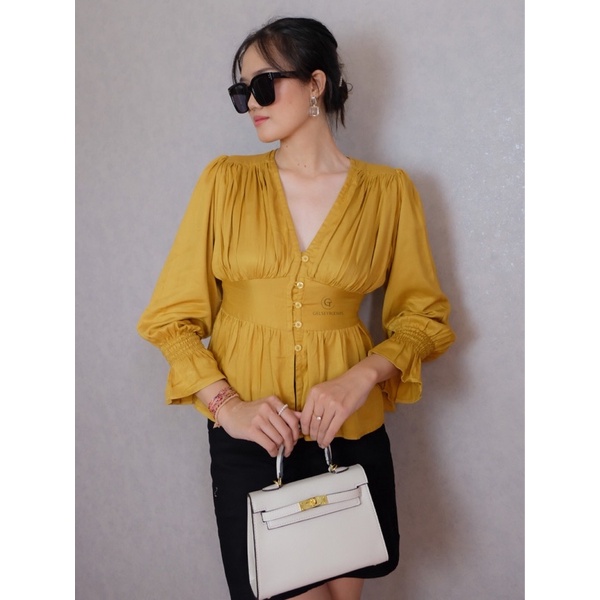 GELSEYROOMS | Mercy Top Atasan Lengan Panjang-NEW GOLD PANJANG