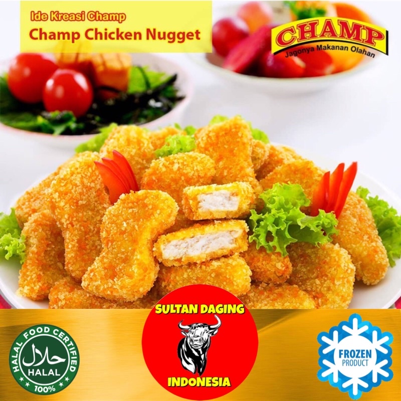 CHAMP CHICKEN NUGGET 250 GRAM/ CHICKEN NUGGET CHAMP/ AYAM NUGGET/ NAGET AYAM/ AYAM NAGET/CHAMP NAGET