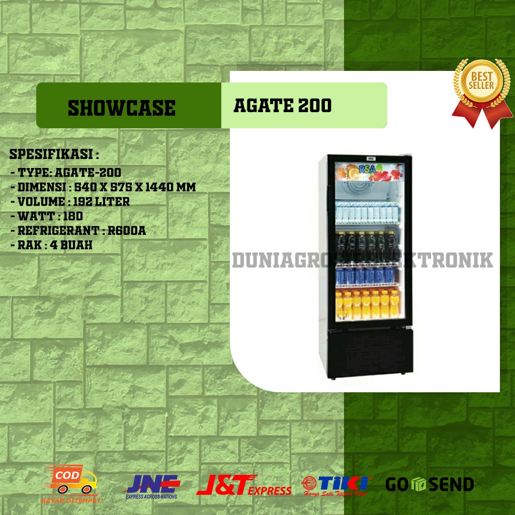 Showcase RSA AGATE 200 PENGIRIMAN AREA BOGOR