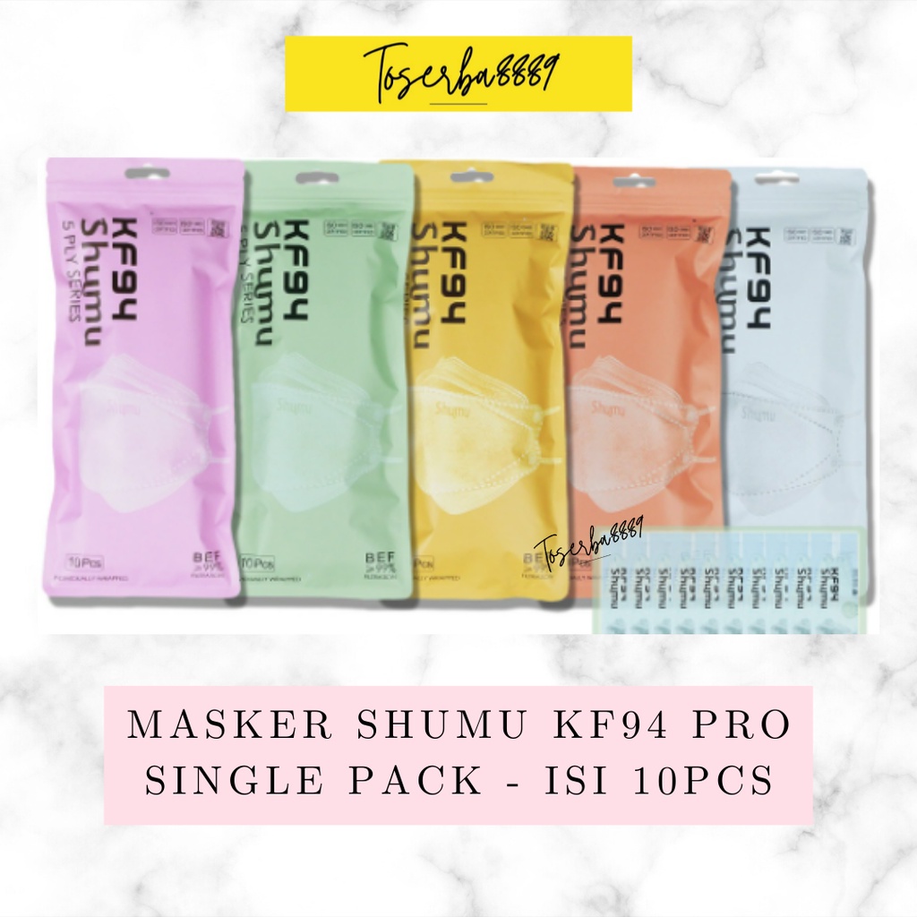 Masker SHUMU KF94 5Ply Individual Pack isi 10 Pcs