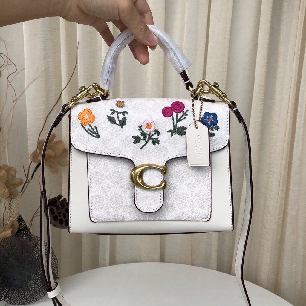 Tas Handbag Dan Selempang Model Coach 2081-629 Motif Bunga Untuk Wanita