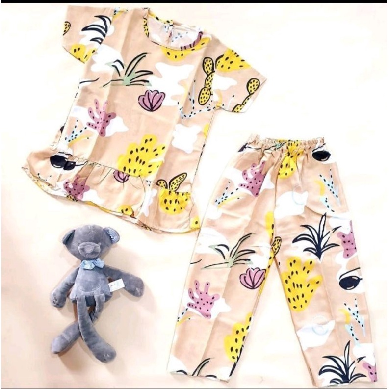 Little Dino Set Rayon Anak Perempuan 6,7,8,9 Tahun