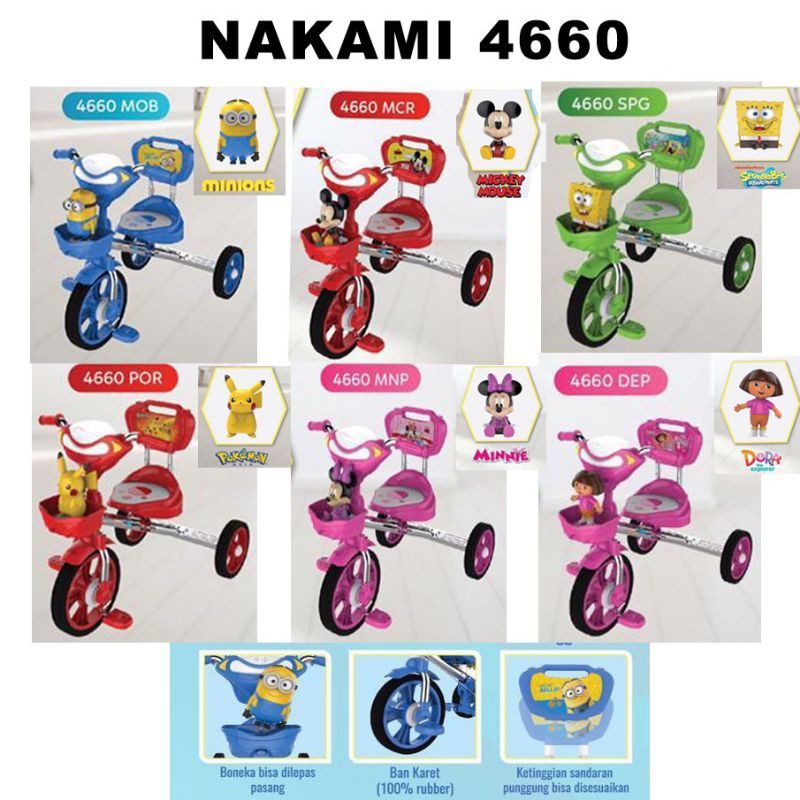 Sepeda Anak Roda 3 Nakami 4660