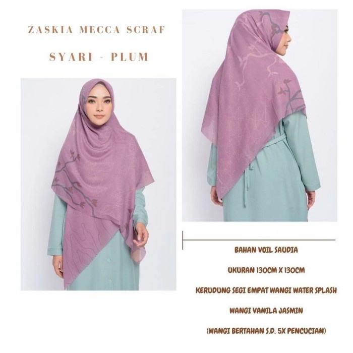 HIJAB-Voal Zaskia Mecca Scraf Pulau Muna Series - Plum