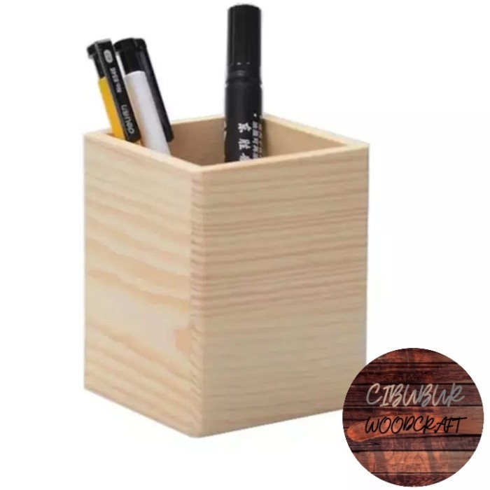 

Kotak pensil ballpaint spidol atk alat tulis bahan kayu solid