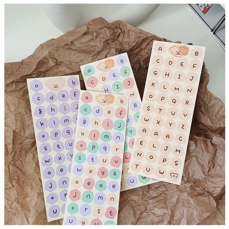 Kawaii INS Alphabet Stickers Journal Diary Stationery Sealing Scrapbooking DIY Decorative Stickers