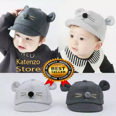 Topi Bayi Lucu Karakter Kucing Baby Hat  KOREA