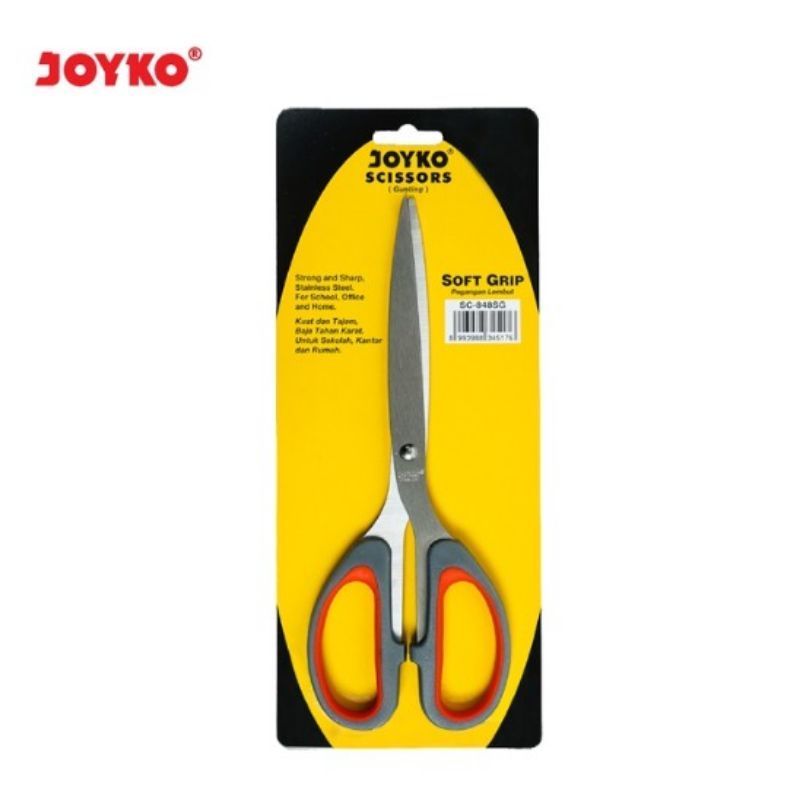 Gunting Joyko SC-848 Soft Grip Gunting Kertas Karton Kain Stainless Steel